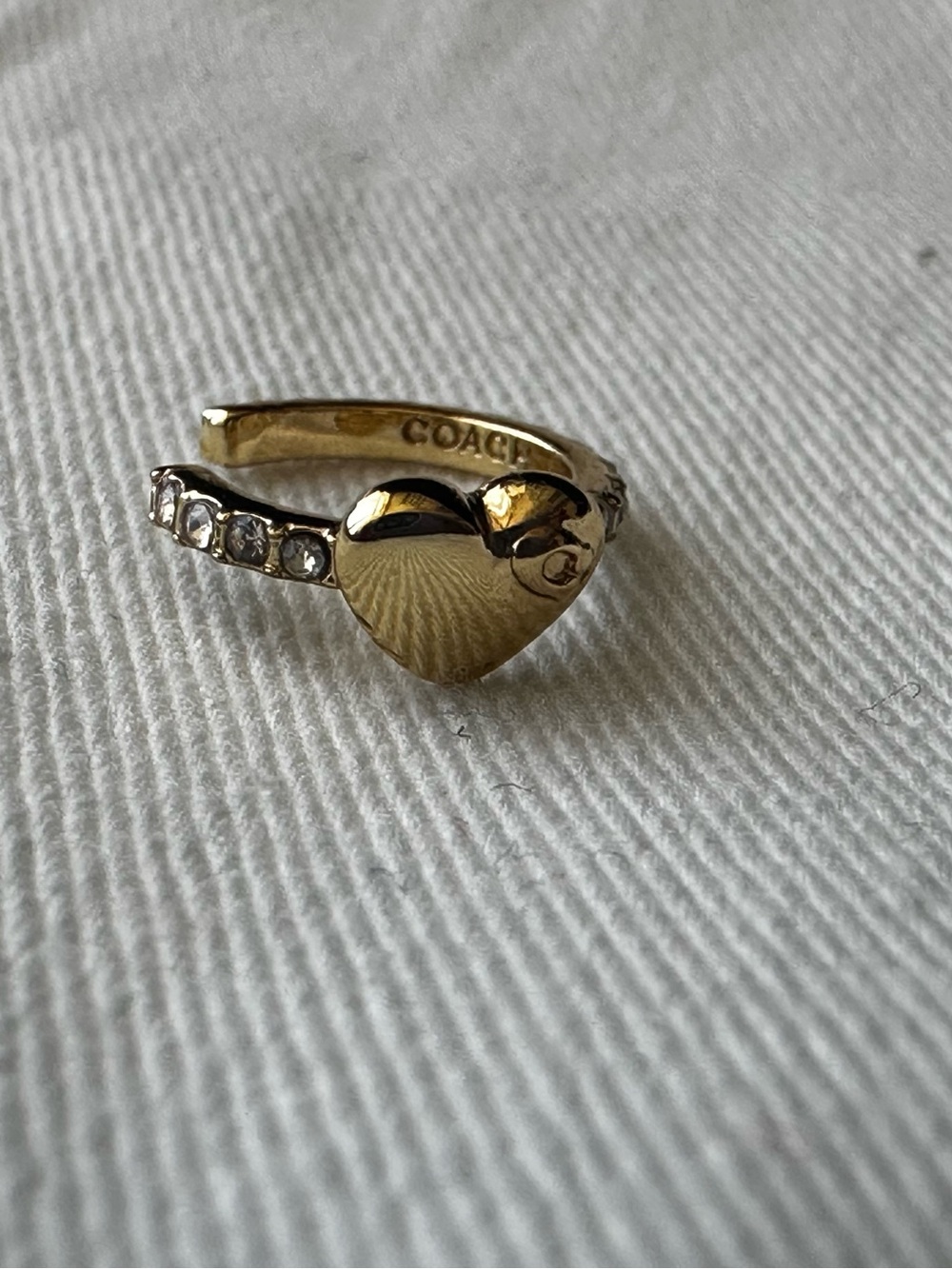Coach Pave Heart Ear Cuff